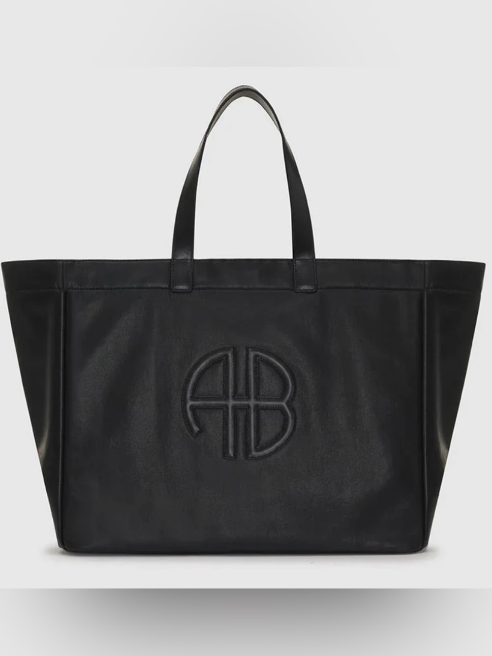 NWT Anine Bing Large Rio Tote - Black Leather